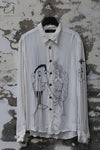 ARCHIVIO J.M.Ribot 24 Autumn and Winter Hand-painted Embroidered Shirt Italy AJM-SH42/MI/RI-0 White